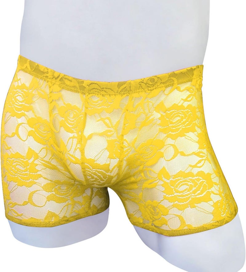 BreakEgg Men's Lace Boxers Underwear Seamless Lace Design with Low Waist Sexy and Comfortable Mens Under Panties - Image 2